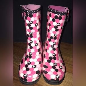 Buster Brown & Co. girls youth Barbie rain boots multicolor size XL 2/3